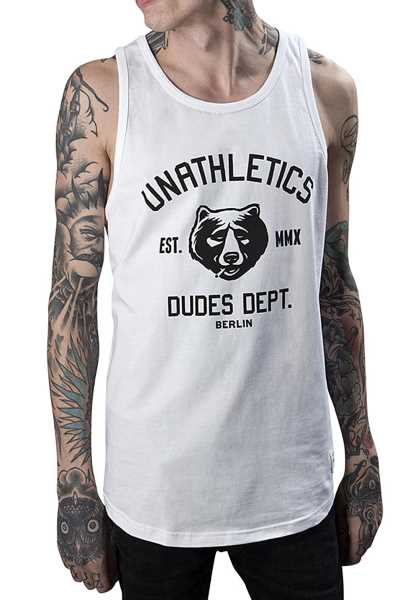 The Dudes Unathletics Smoke - Bianco Uomo Estate T-Shirts (S3192)
